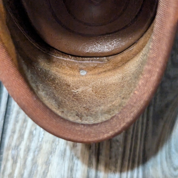 Ariat Womens Tan Leather Camel Slip-On Clogs Size 7.5B - Picture 6 of 13